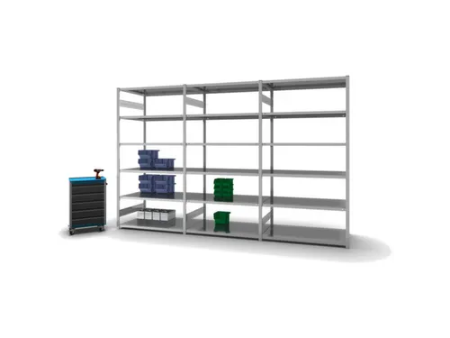 magazijnstelling,grondveld,HxBxD 2500x1360x835mm,vakl. 190kg
