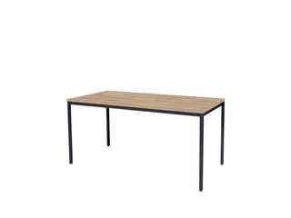 Domino Basic Tafel Vaste Hoogte 160x80 honey castello zwart 4-poots - 1