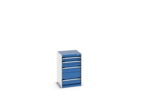 ladekast HxBxD 800x525x525mm 4laden romp RAL7035 front RAL5010