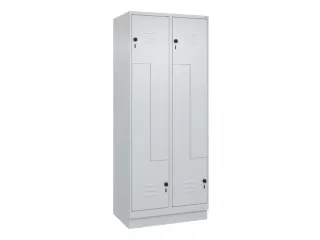 Z-garderobekast,HxBxD 1950x800x500mm,vak B 200/400mm,draaigrendel - 1