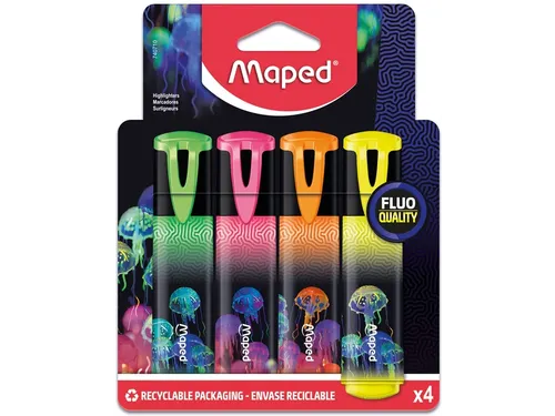 Markeerstift Maped Deepsea Paradise set à 4 kleuren