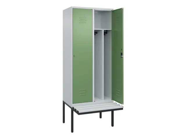 locker voor scheiding van kleding,HxBxD 2120x800x815mm,2vak