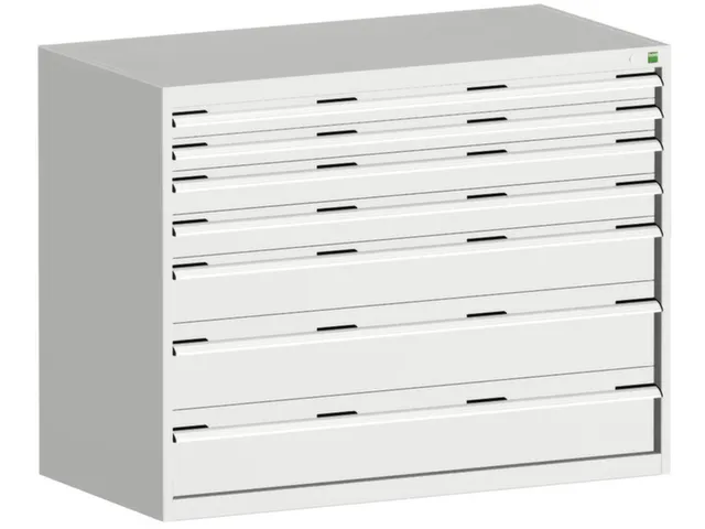 ladekast HxBxD 1000x1300x650mm 7laden romp RAL7035 front RAL7035