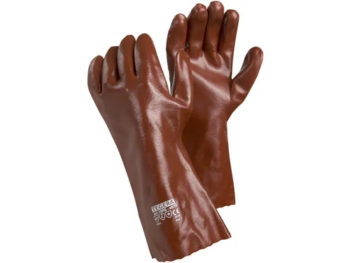 Tegera 10PG PVC handschoenen, rood, maat 10, per 12 paar