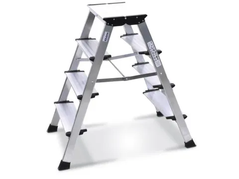 Vouwtrapje Aluminium H 850Mm Aan Beide Zijden Te Gebruiken 2X4Treden