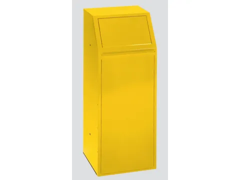 afvalverzamelaar 1x68l HxBxD 1000x400x400mm binnenbak staal Geel