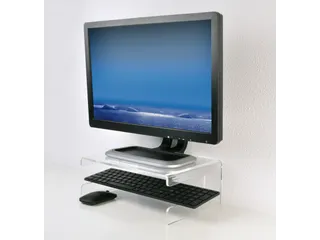Monitorstandaard Transparant Acryl 120mm - 7