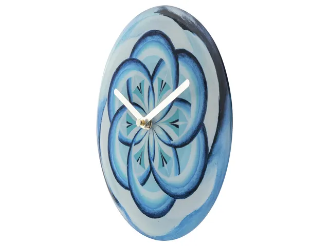 Horloge de Table/Murale 20 cm-Silencieux-Bleu-Verre Trempé-NeXtime Co