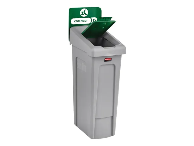 Couvercle Rubbermaid pour Station de recyclage Slim Jim fermé vert