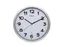 Wandklok MAUL Step RC Ø40x5cm zilver kunststof frame incl.batterij