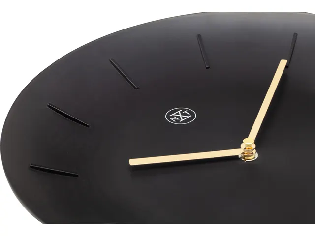 Wandklok nXt Bowl Ø 30cm zwart streepaanduiding