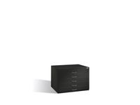 tekeningenkast HxBxD 760x1100x765mm corpus RAL7021 front RAL7021