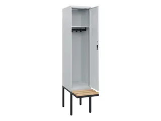 locker met bank,HxBxD 1950x400x815mm,1vak,vak B 400mm,cilinderslot - 1