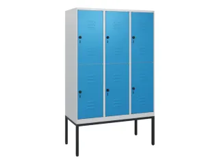 dubbeldekse locker,HxBxD 1950x1200x500mm,3x2vak.,vak B 400mm - 1
