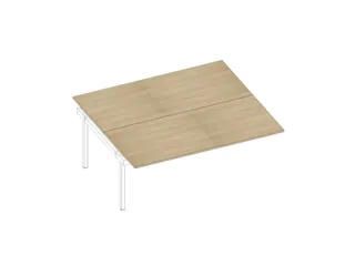 aanbouwtafel,v. benchtafel m. 4-voet,HxBxD 730x1800x1600mm,blad eiken - 1