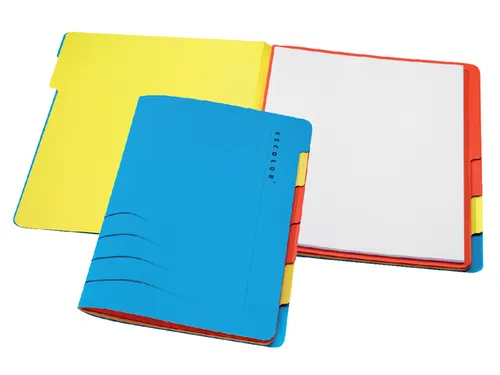 Sorteermap Jalema Secolor sixtab A4 6 vaks blauw karton