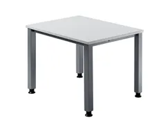 In hoogte verstelbaar bureau,HxBxD 680-760x800x800mm,blad lichtgrijs