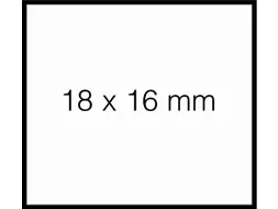 Prijsetiket 18x16mm Sato Duo 16 afneembaar wit