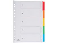 Tabblad karton A4 Assorti 5-delig 11-gaats index