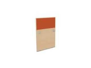 baliepaneel,v. bureau,aanbouw links,B 800mm,NE-esdoorn,BN3012-oranje - 1