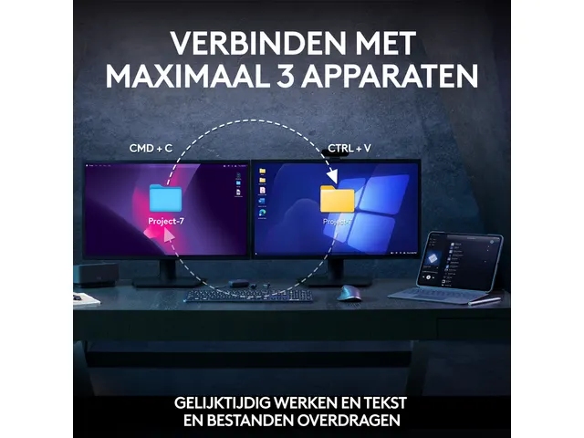 Logitech MX Keys S Combo toetsenbord en muis Azerty Frans