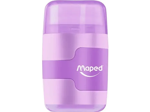 Puntenslijper Maped Connect 2-gaats met gum display à 20 stuks pastel