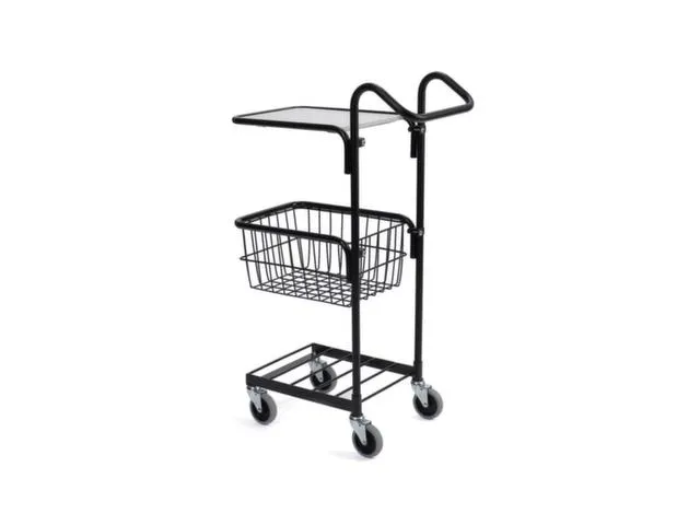 Miniwagen 1Legbord/1Mand Draagvermogen 50Kg L X B 650X 360Mm Zwart