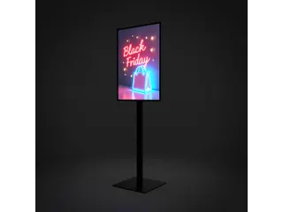 Verlichte Infostandaard LED Slide In A1 Zwart - 2