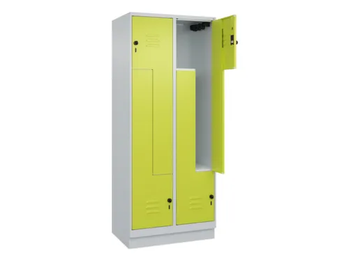 Z-garderobekast,HxBxD 1950x800x500mm,vak B 200/400mm,draaigrendel
