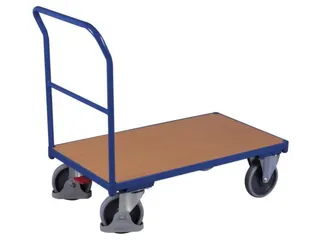 Platformwagen 400kg 880x500mm 1 Duwbeugel Ral 5010 Beuken - 3
