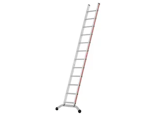 ladder,eenzijdig,12,verstevigde treden,balk L 3,22m,aluminium - 2