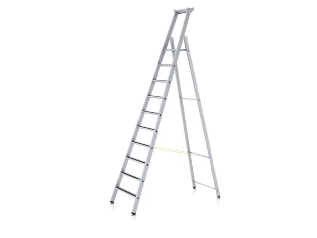 veiligheidsladder,eenzijdig,10treden m. R13-laag,stand H 2,64m