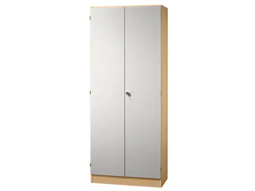 Kantoorkast 2004x800x420mm 4xhouten vloer romp beuken front zilver