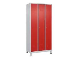 locker,HxBxD 1950x900x500mm,3vak,vak B 300mm,cil.-slot,voeten - 1
