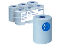 Handdoekrol KC Scott Essential Slimroll 1-laags 190m blauw 6696