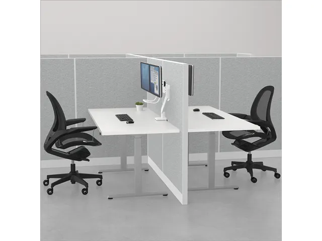 Monitorarm Fellowes Eppa voor 2 Schermen Crossbar wit