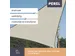 Voile solaire triangulaire 3,6x3,6x3,6m Crème