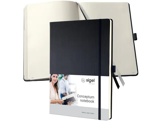 Carnet Sigel Conceptum Pure hardcover A4 noir uni