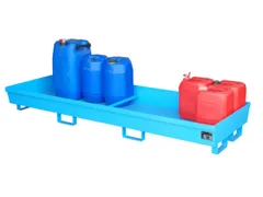 Opvangbak 4x 200l Opvangvol Blauw 280l H X B X D 285x 2400x 800mm Open