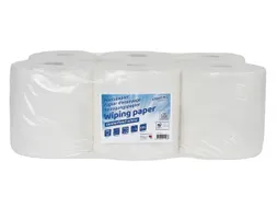 Poetspapier Cleaninq midi 2-laags 160m wit 6 rollen