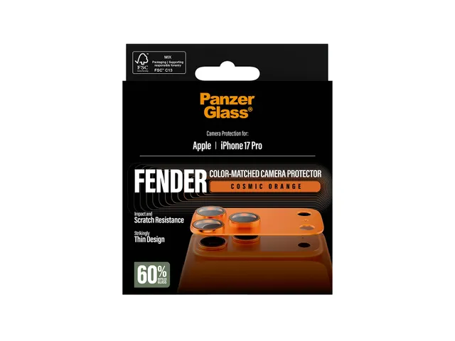 PanzerGlass Fender Camera Protector Cosmic Orange iPhone 17 Pro, Ap