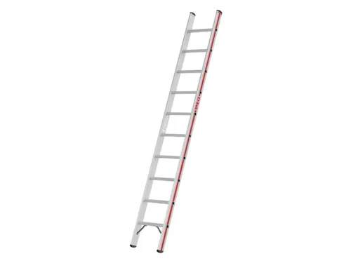 ladder,eenzijdig,10,verstevigde treden,balk L 2,72m,aluminium