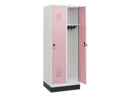 schoollocker,HxBxD 1630x600x500mm,2vak,vak B 300mm,draaigrendel,sokkel