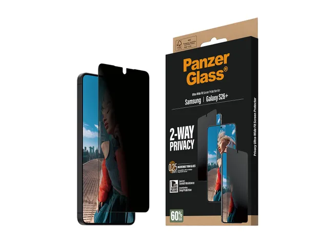 PanzerGlass Ultra-Wide Samsung Galaxy S26 Plus Screen Protector Privac