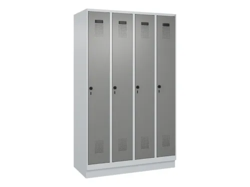 locker,HxBxD 1950x1200x500mm,4vak,vak B 300mm,draaigrendel,sokkel