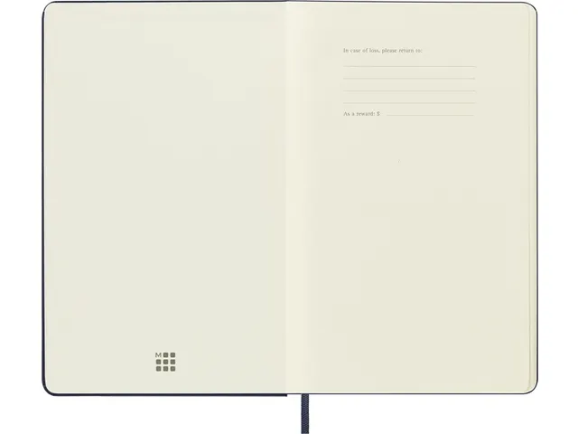 Carnet de notes Moleskine L 130x210mm uni rigide bleu saphir