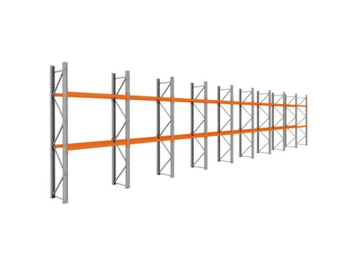 palletstelling,basis+8xaanbouw,HxBxD 3360x17425x750mm,vakl. 3000kg