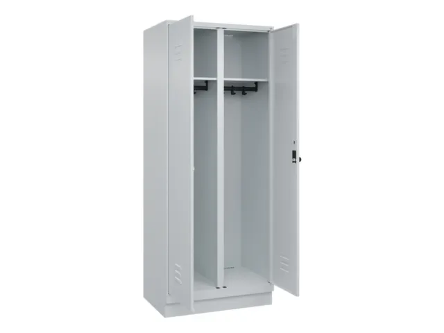 armoire vestiaire noir et blanc,HxlxP 1950x800x500mm,2compart.