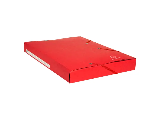 Elastomap A4 glanskarton 3 kleppen monobloc Rood