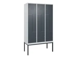 Z-garderobekast,HxBxD 2120x1200x500mm,vak B 200/400mm,cil.-slot